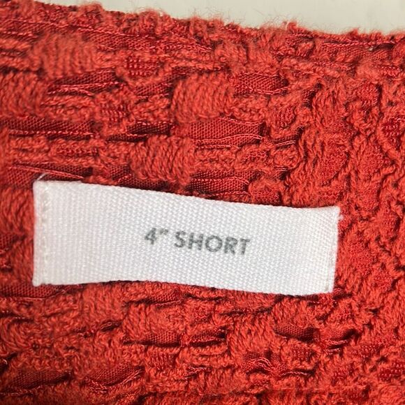 LOFT 4 Outlet Lace Overlay Dressy Shorts with Pockets Burnt Orange Short Shorts - Picture 3 of 12